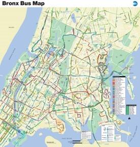 Bronx bus map