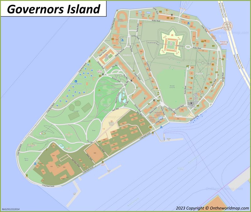 Governors Island Map
