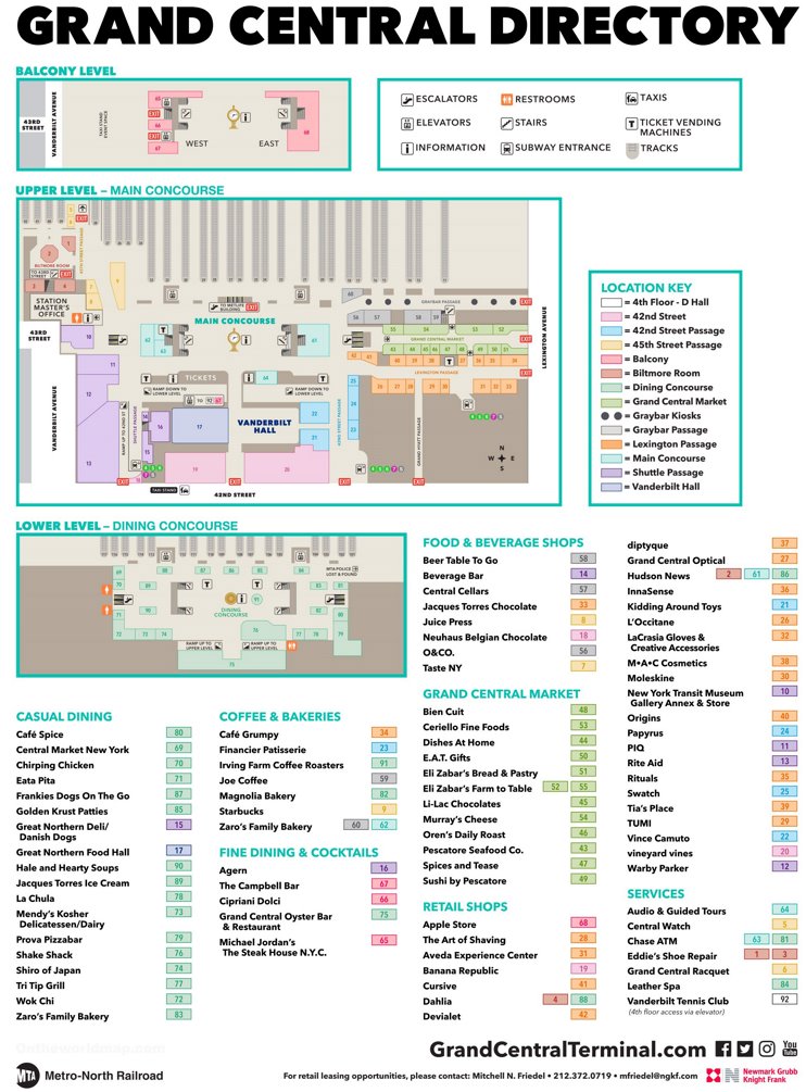 Grand Central Terminal Map
