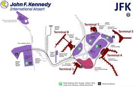 JFK airport overview map