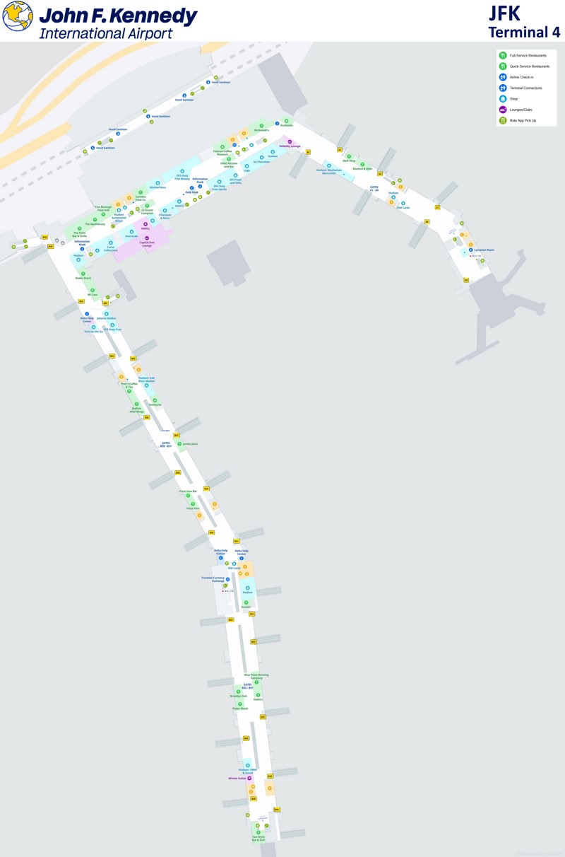 JFK Airport Terminal 4 Map