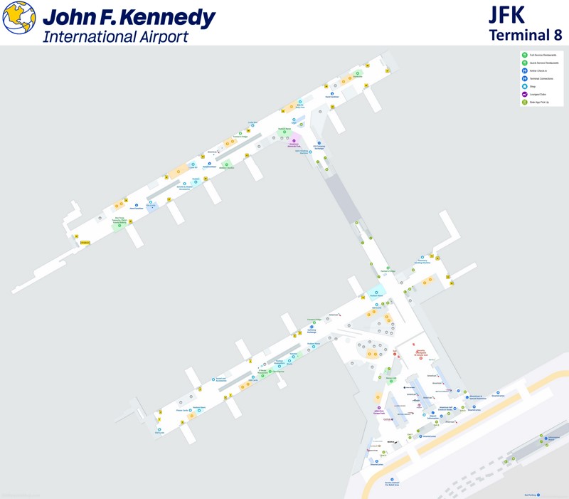 JFK Airport Terminal 8 Map