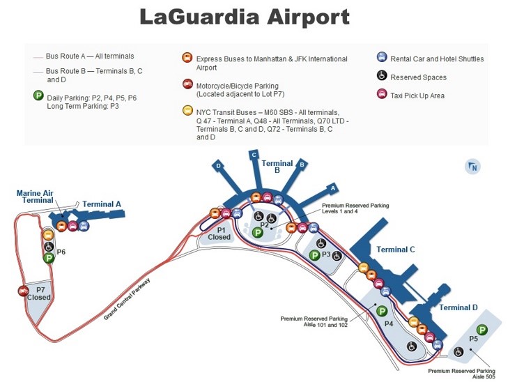 LaGuardia airport map