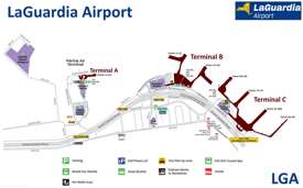 LaGuardia airport overview map