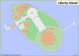 Liberty Island Map