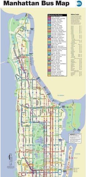 Manhattan bus map