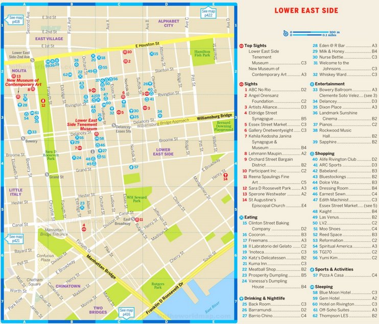 Map of Lower East Side