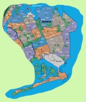 Map of Queens neighborhoods