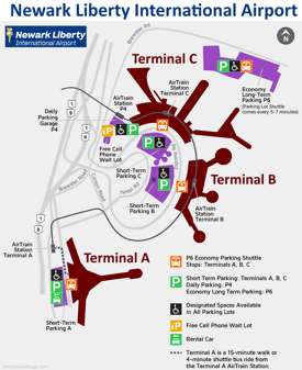 Newark airport overview map