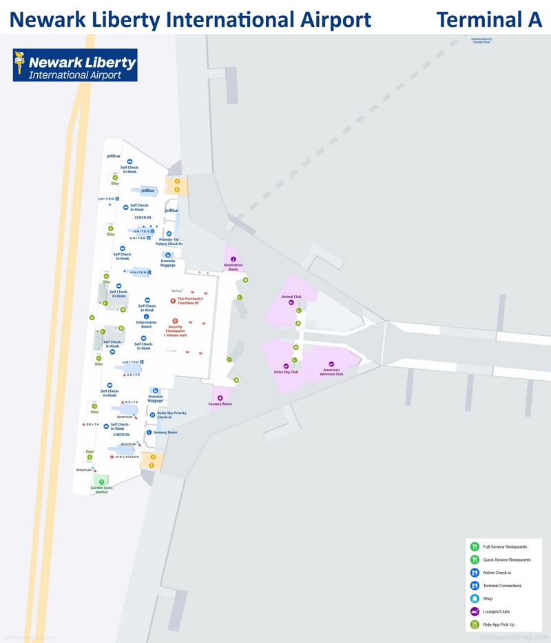 Newark Airport Terminal A Map