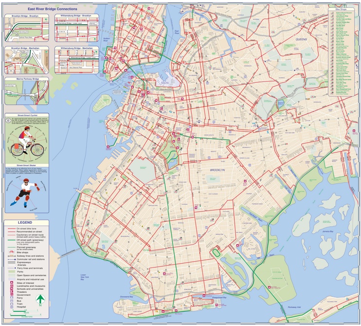 New York City cycling map