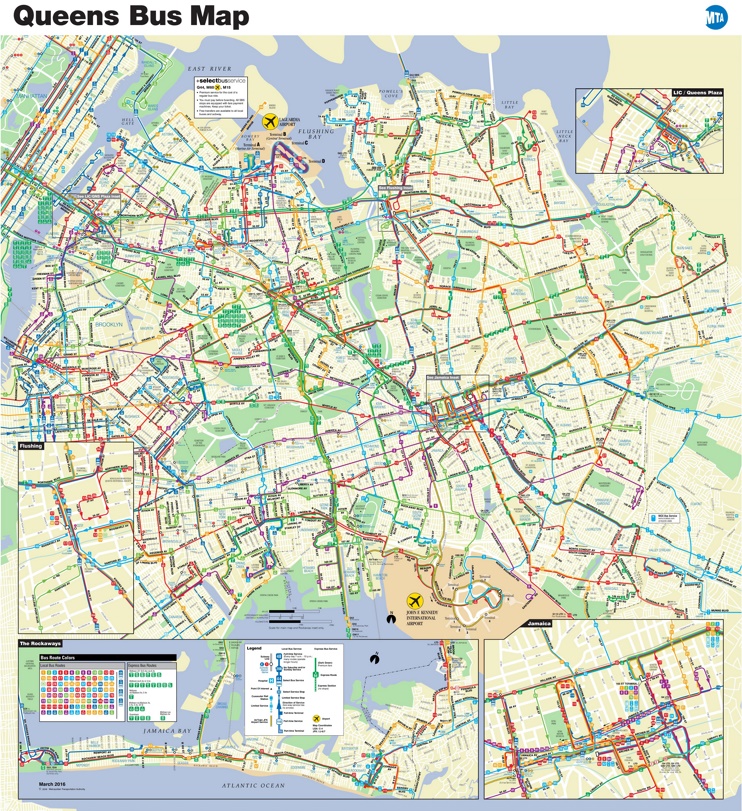 Queens bus map