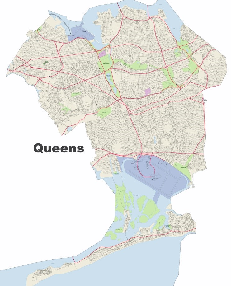 Queens street map