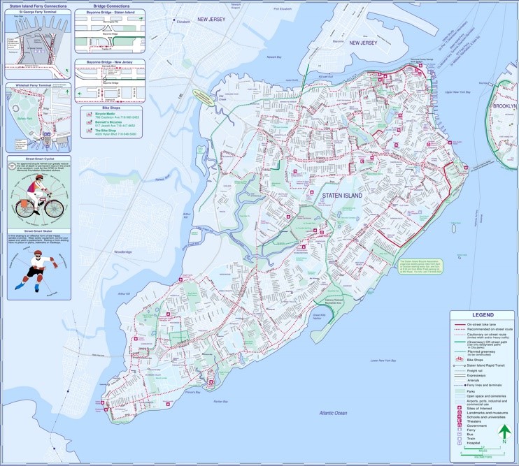 Staten Island bike map