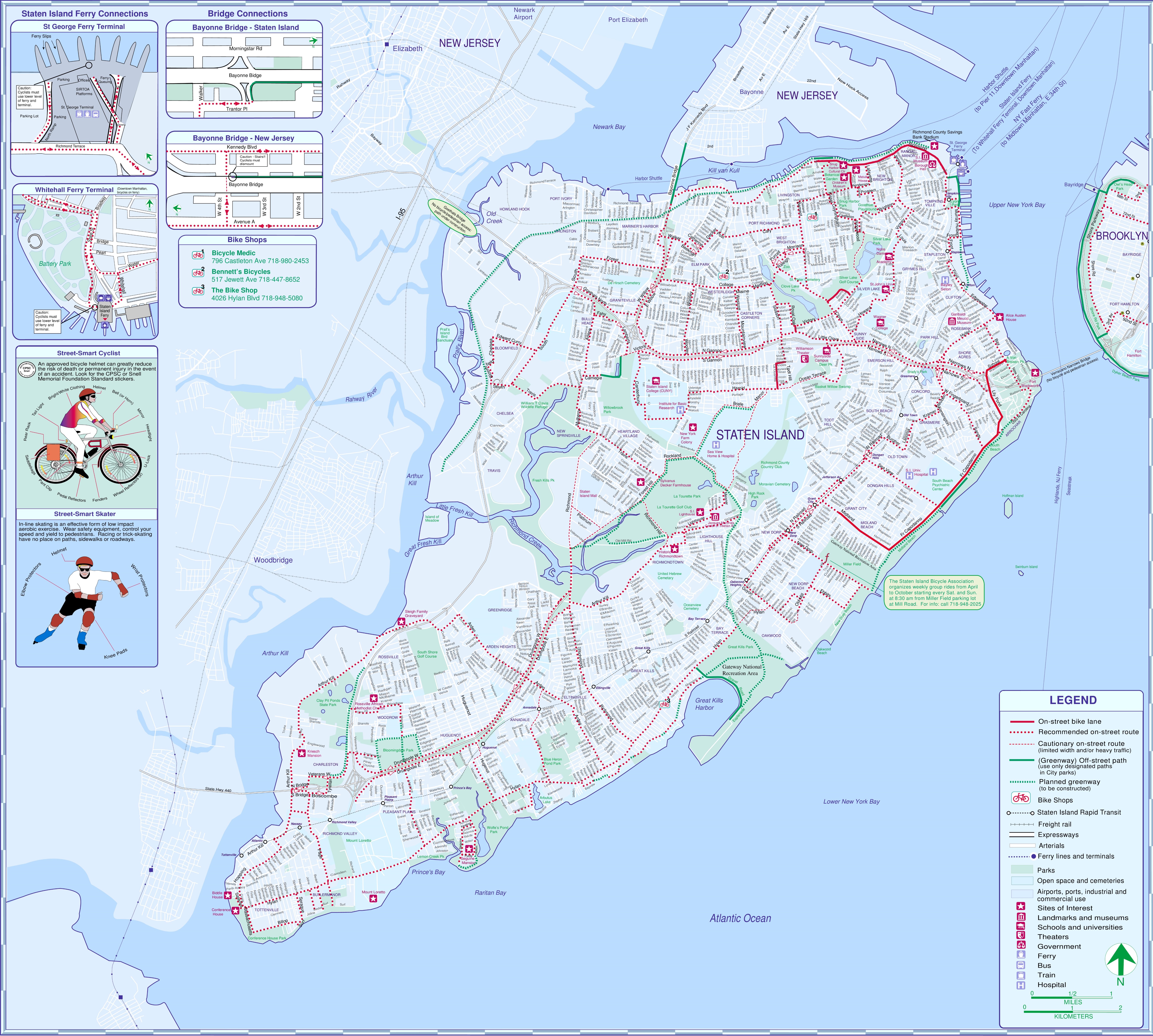 Staten Island bike map.