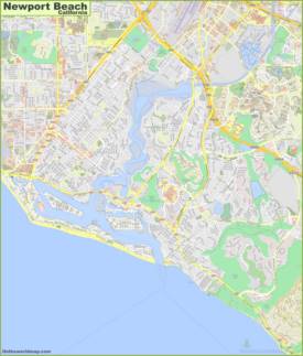 Detailed Map of Newport Beach