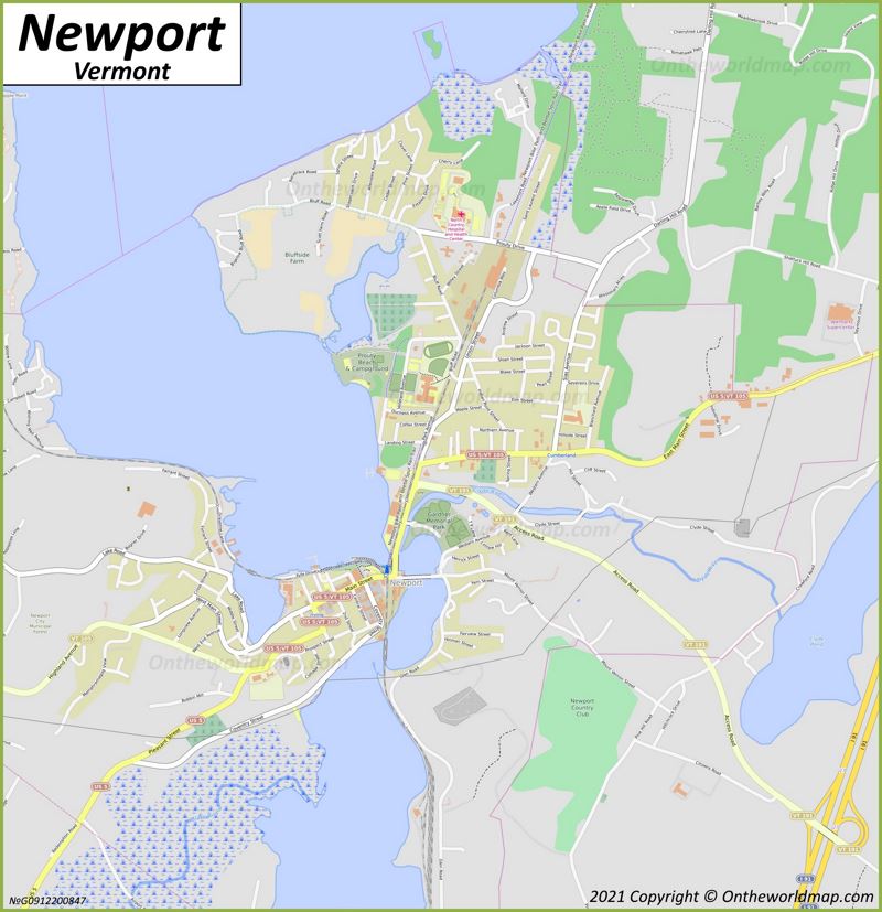 Map of Newport VT