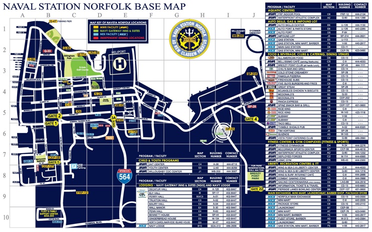 Naval Station Norfolk Base map