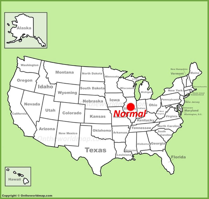 Normal Il location on the U.S. Map