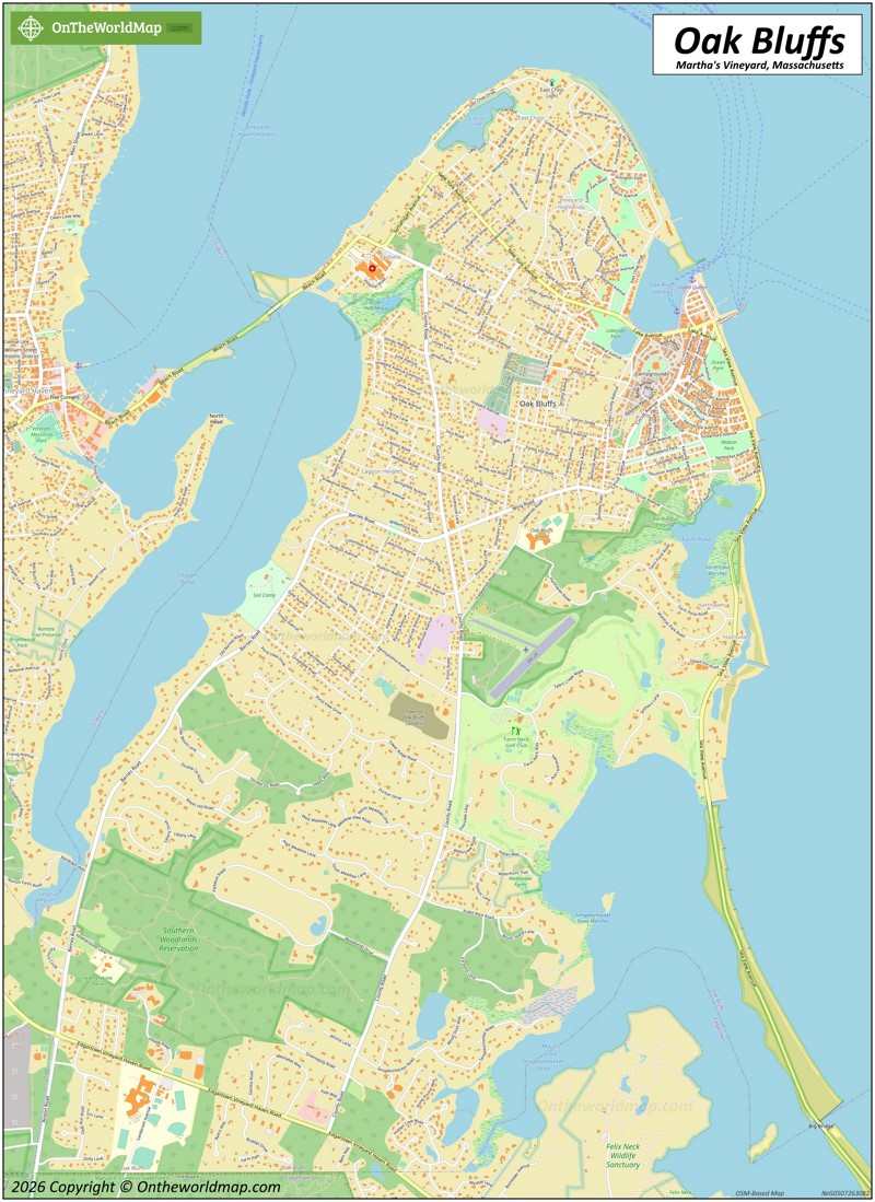 Map of Oak Bluffs