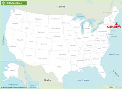 Oak Bluffs Location on the USA Map