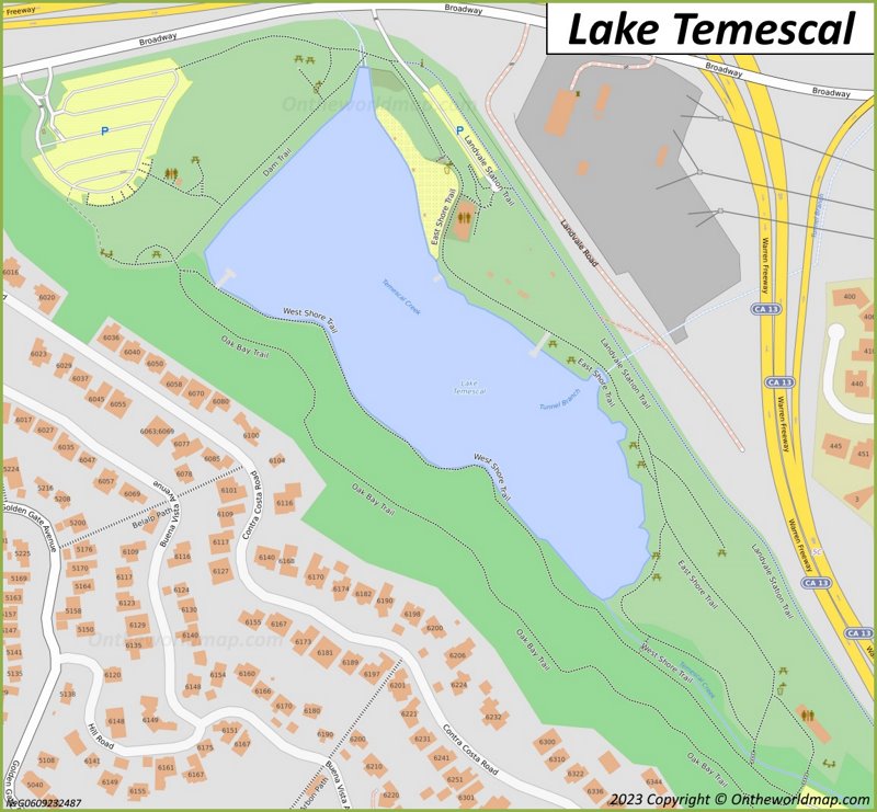 Lake Temescal Map
