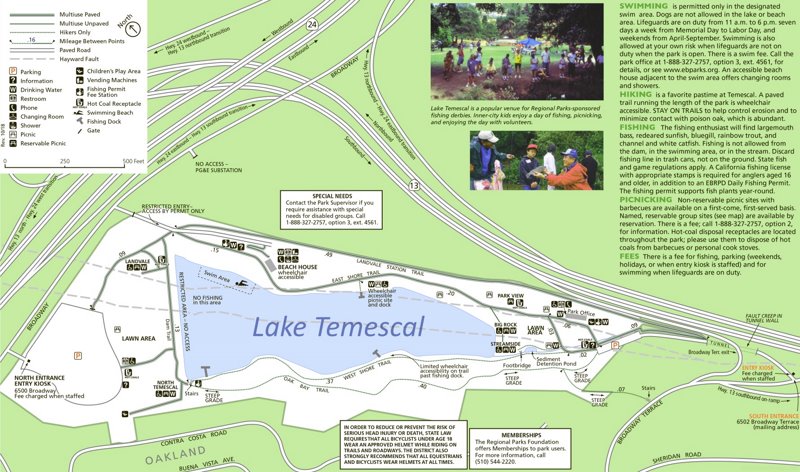 Lake Temescal Trail Map
