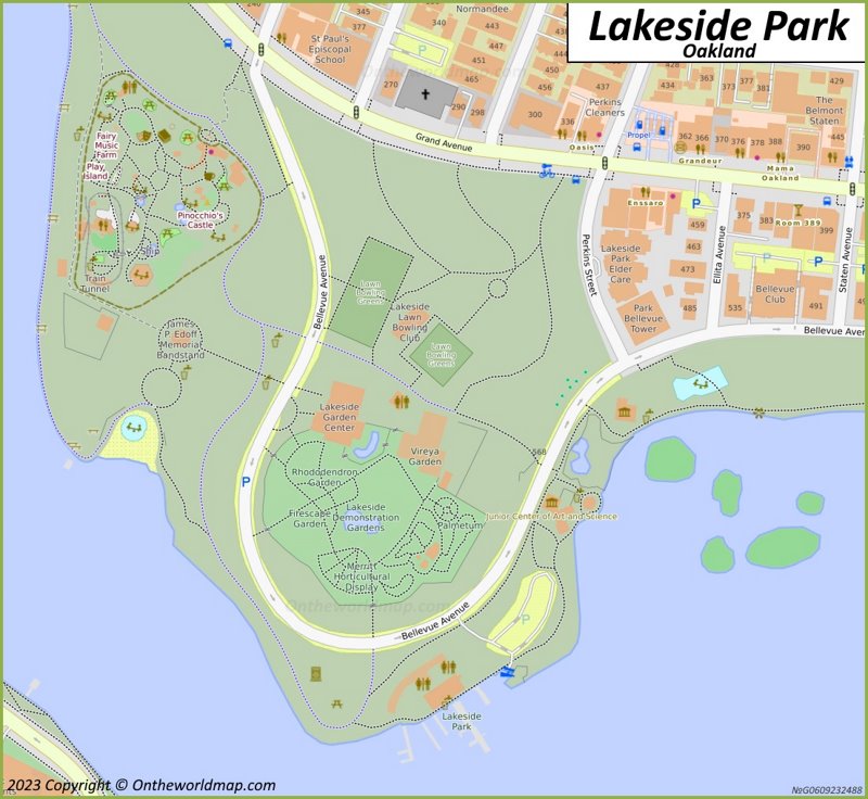 Oakland Lakeside Park Map