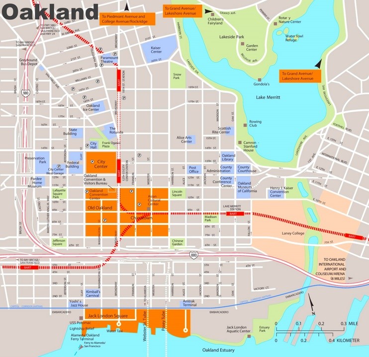 Oakland downtown map