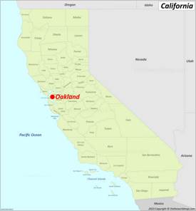 Oakland Location On The California Map