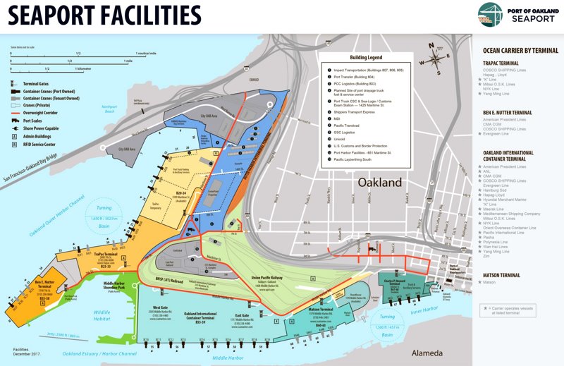 Port of Oakland Seaport Map