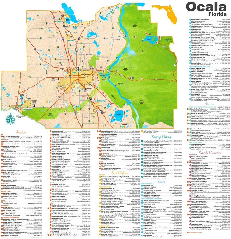 Ocala Tourist Map Max 