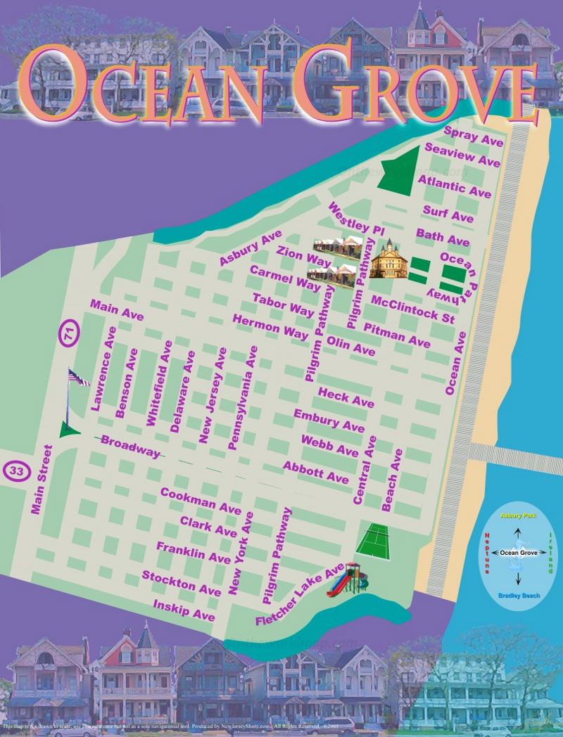 Ocean Grove Tourist Map