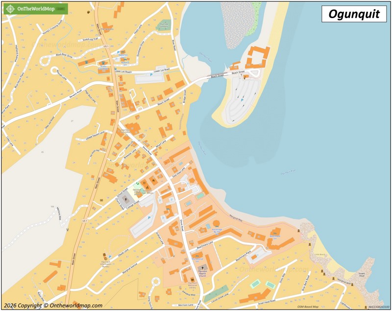 Map of Downtown Ogunquit