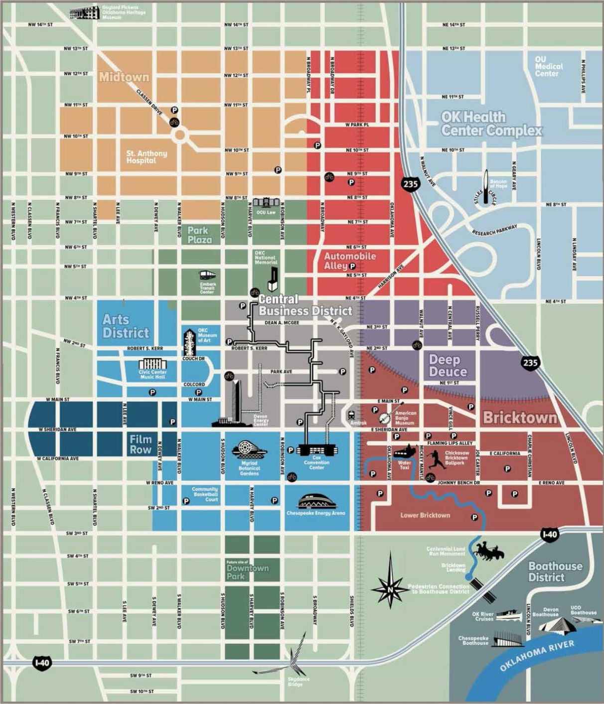 Oklahoma City Downtown Map 