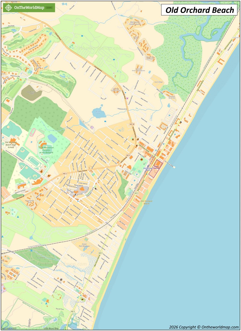 Map of Old Orchard Beach
