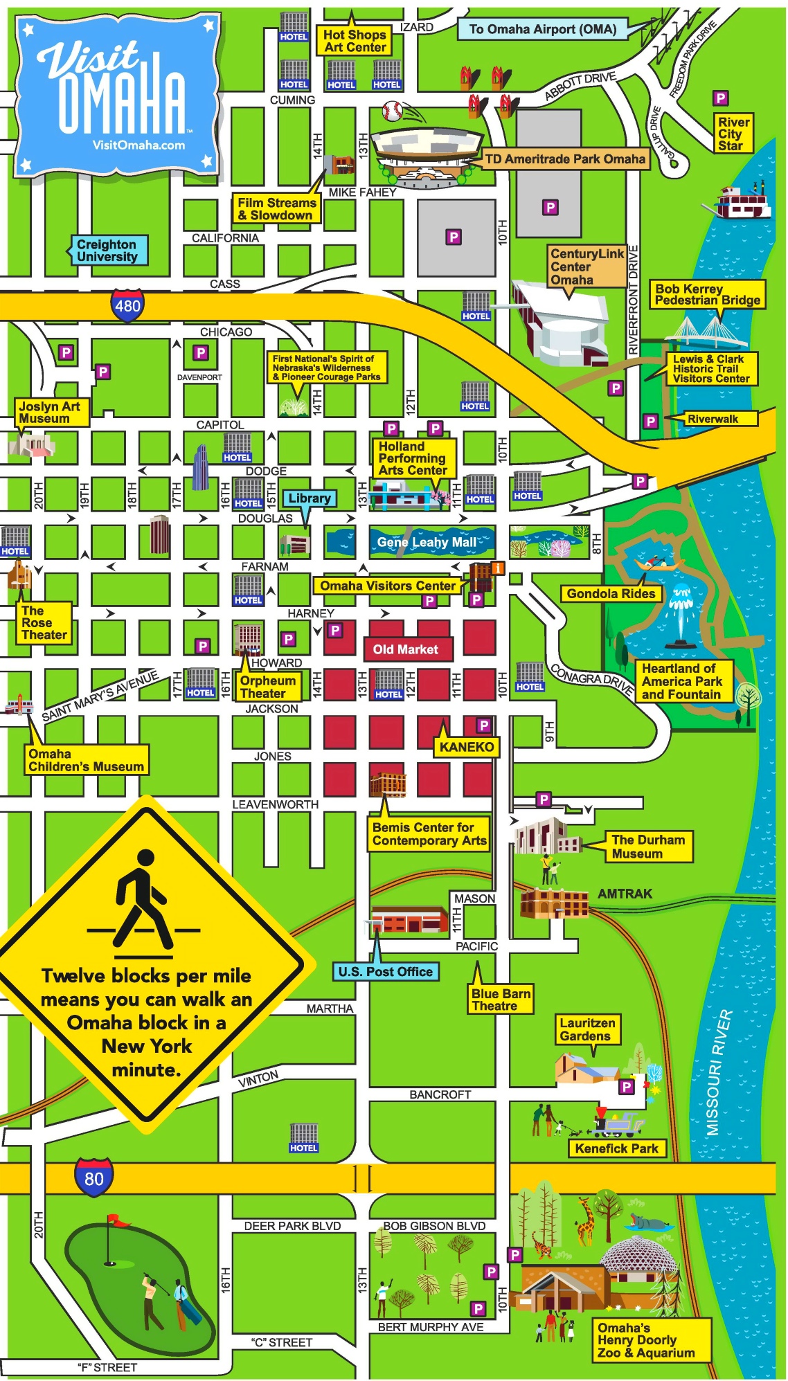Omaha Downtown Map