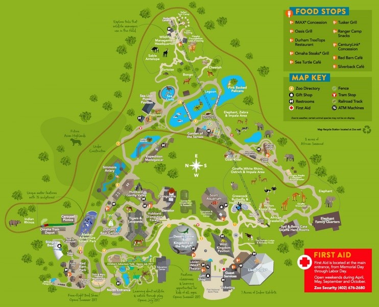 Omaha Zoo Map Max 