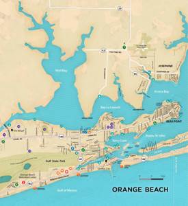 Orange Beach Tourist Map