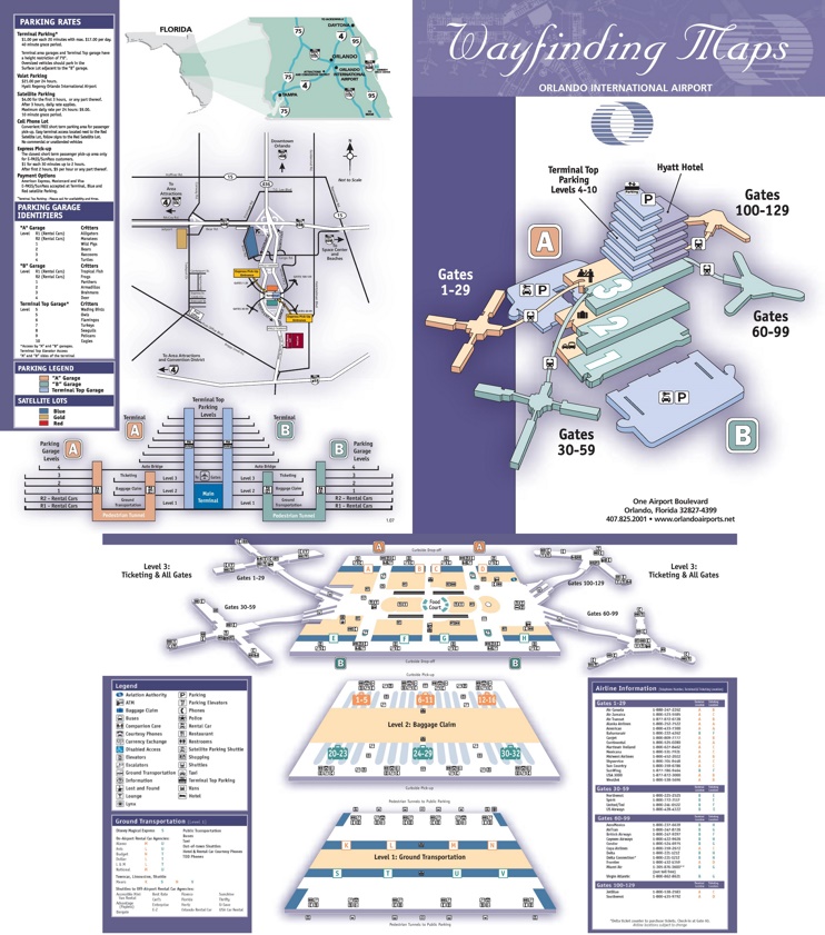 Orlando International Airport map