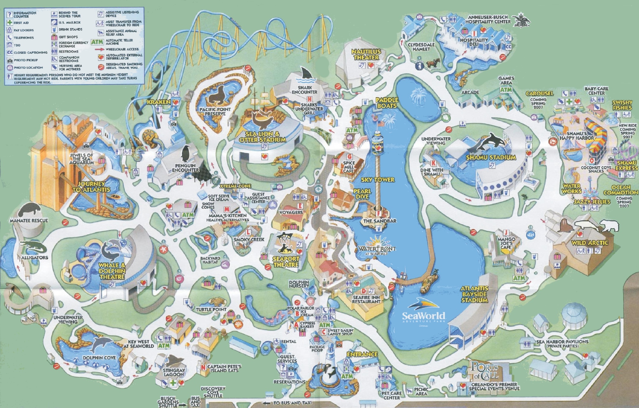 SeaWorld Orlando Map