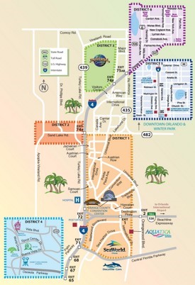 Orlando tourist map