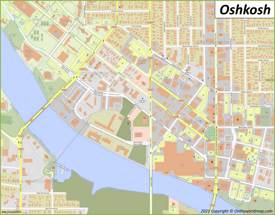 Downtown Oshkosh Map