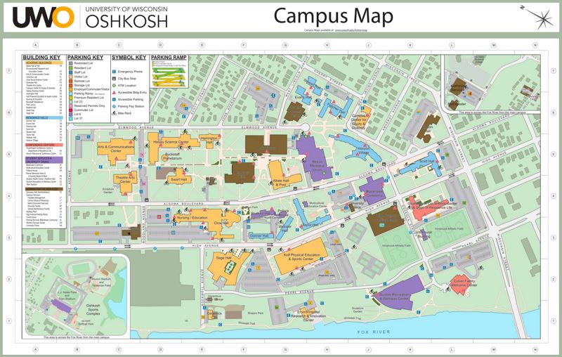 University of Wisconsin - Oshkosh Campus Map