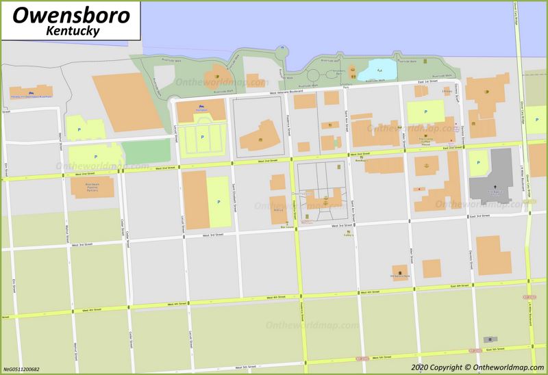 Owensboro Downtown Map