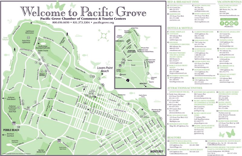 Pacific Grove Tourist Attractions Map