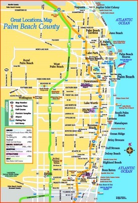 Palm Beach county tourist map