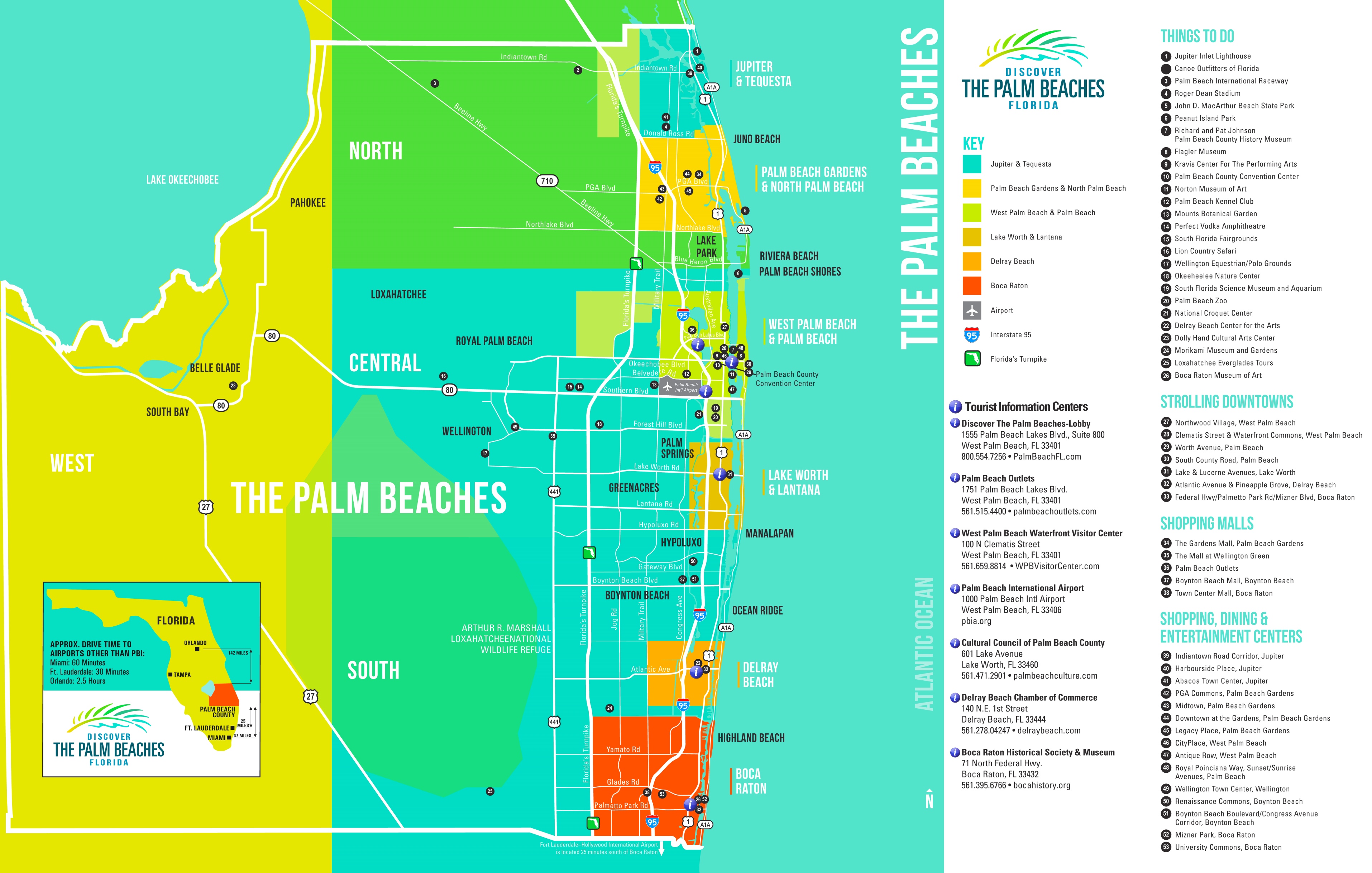 Map Of West Palm Beach Palm Beach Tourist Attractions Map