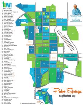 Palm Springs Neighborhood Map
