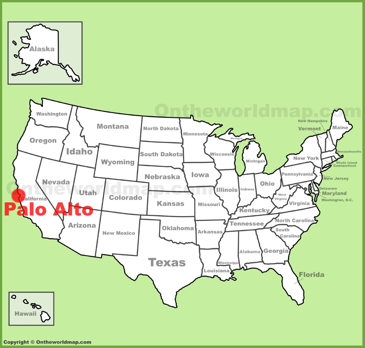 Palo Alto Usa Map - Reena Catriona